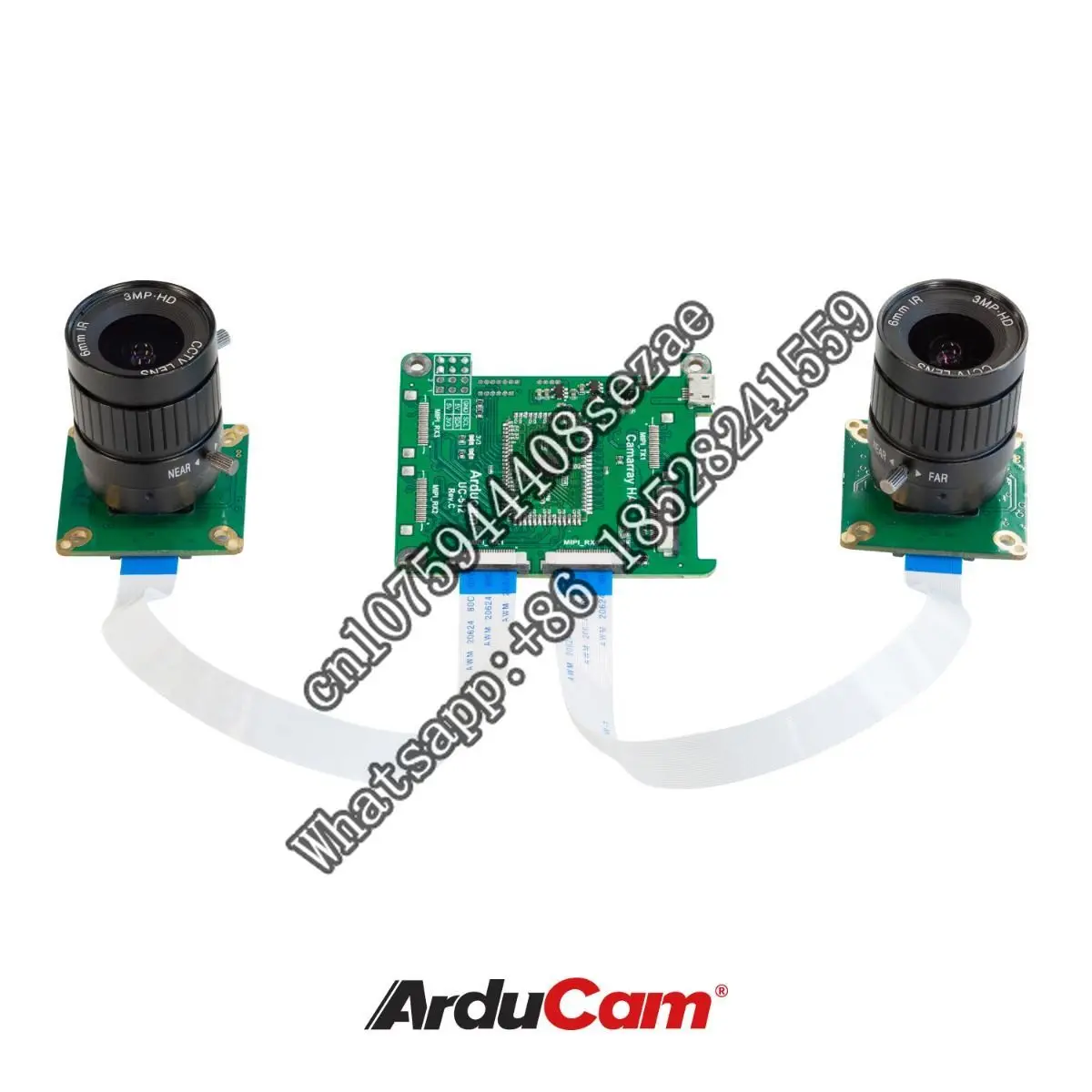 Arducam 12MP*2 Synchronized Stereo  Bundle Kit for Raspberry PiTwo 12.3MP IMX477  Modules with CS Lens and Camar