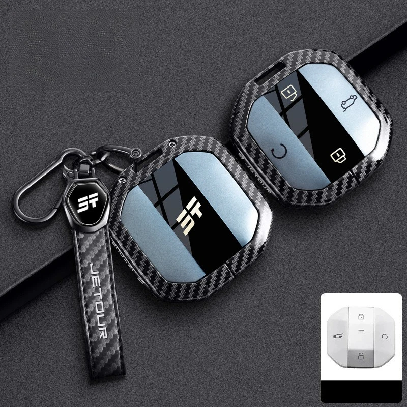 

For Chery Jetour Traveler T2 Shanhai T1 2026 Car Key Fob Cover Electric Vehicle KeyfobCase Full Protection Keychain Shell Bag