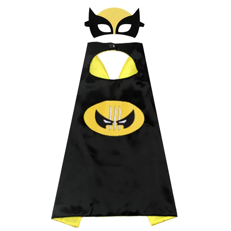 Superhero Capes For Kids 3-10 Year Anime Cosplay Cloak Mask Boys Cartoon Dress Up Costume Halloween Supplies Christmas Gifts