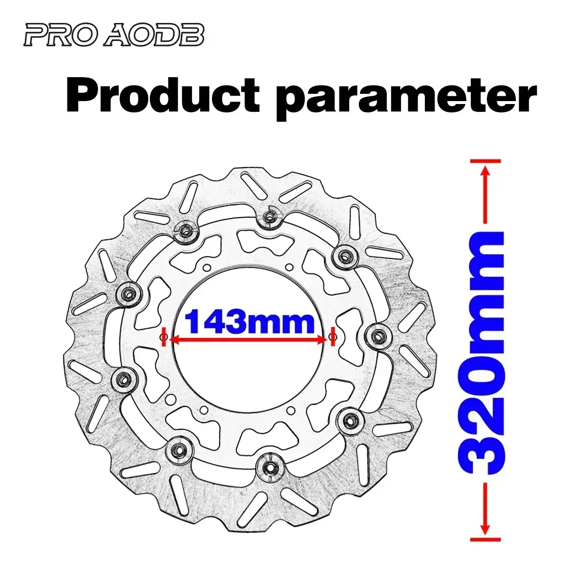 오토바이 프론트 플로팅 브레이크 디스크 로터 어댑터 브래킷, 가스 가스용 Husqvarna, KTM EXC SXS XCW EXCF SXF XCF XCW, 320mm