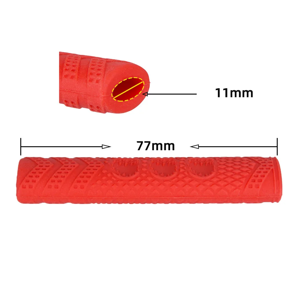4Pcs Brake Lever Protection Cover Silicone Ergonomic Design Comfortable Grip for Road Mountain Bikes Red Brake Handle Cover
