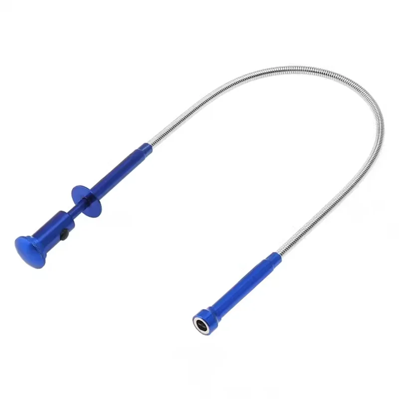 

AT43-Инструмент для захвата Магнитный пикап Инструмент с 4 захватами Гибкий пружинный магнит Яркий светодиодный светильник в комплекте - захват для захвата мусора