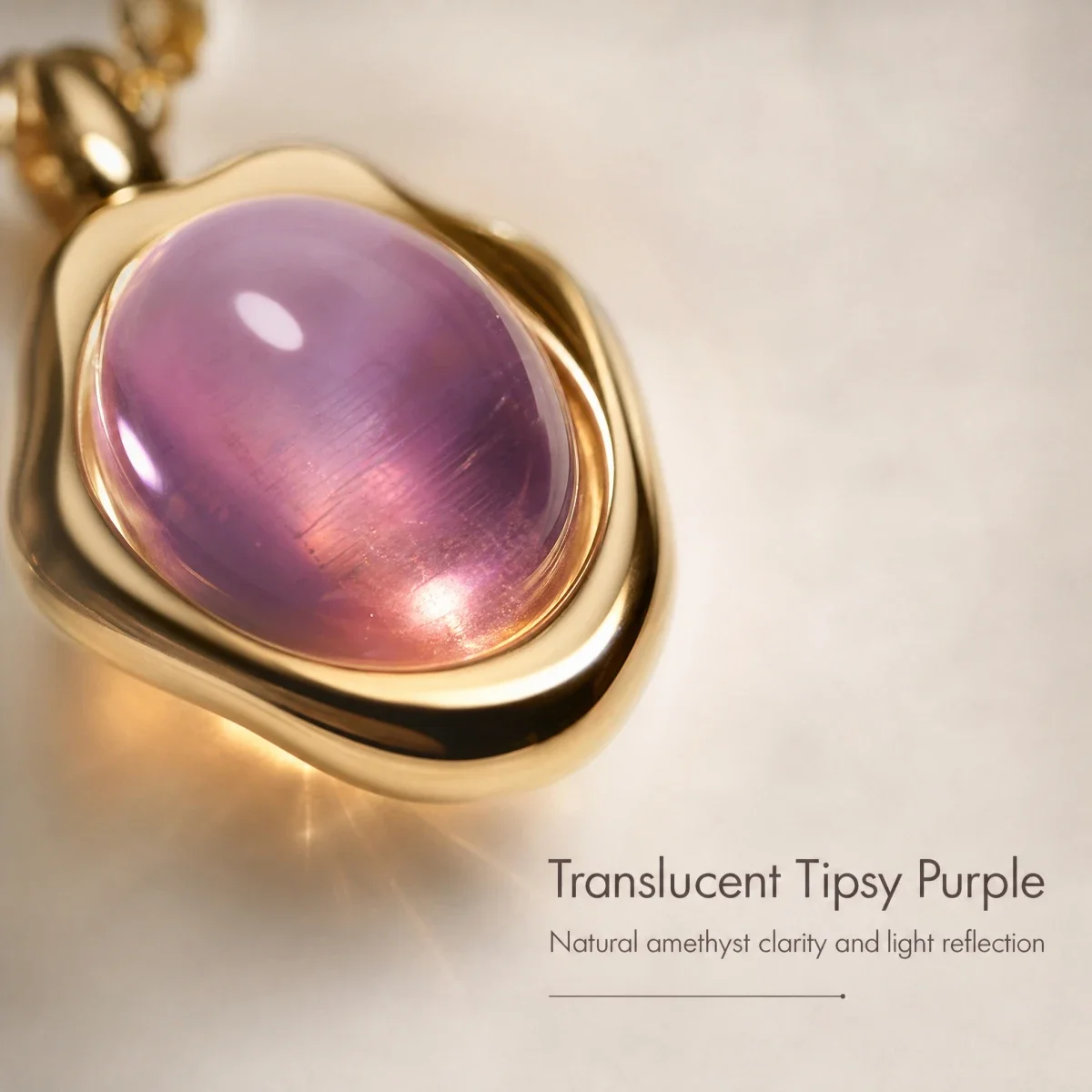 Natural Amethyst & Pink Quartz Crystal Necklace, Gift
