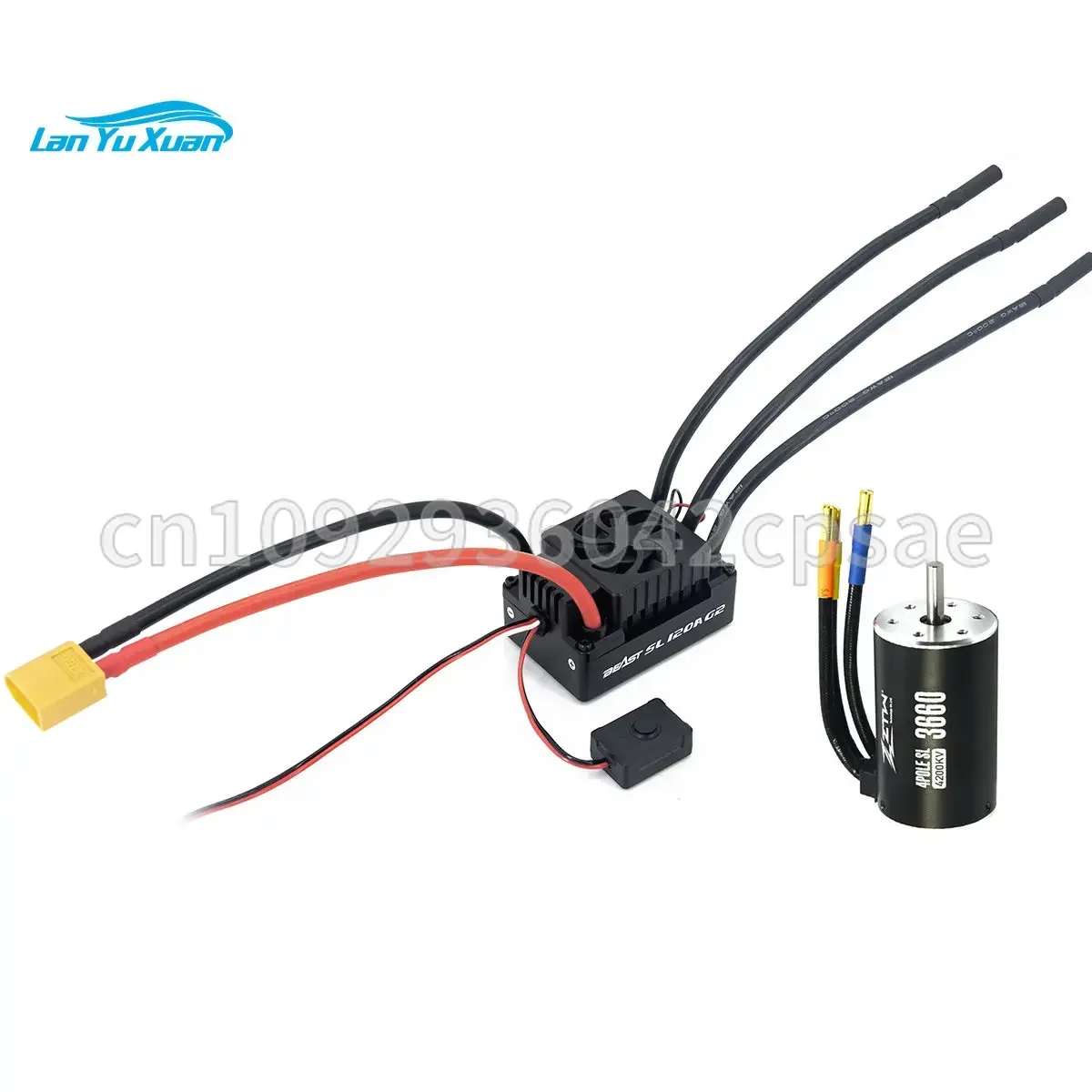 

Zhongtewei 32-bit Warcraft G2 120A Brushless Electric Adjustment 3650 Motor 4200KV 1/10 Model Car Short Card