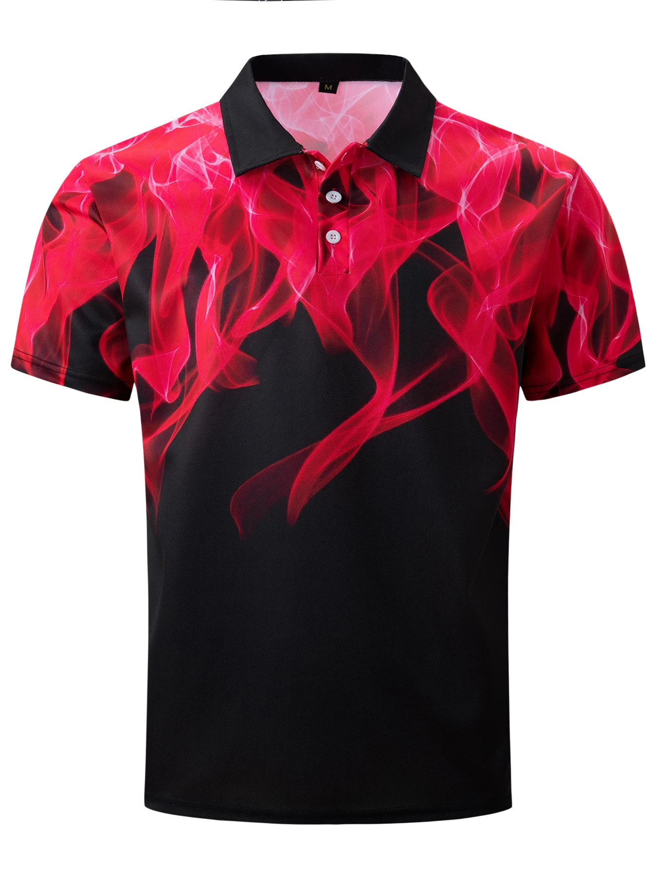 New Golf shirt Fashion 3D T-shirt button up POLO shirt casual short sleeved summer street wear men
