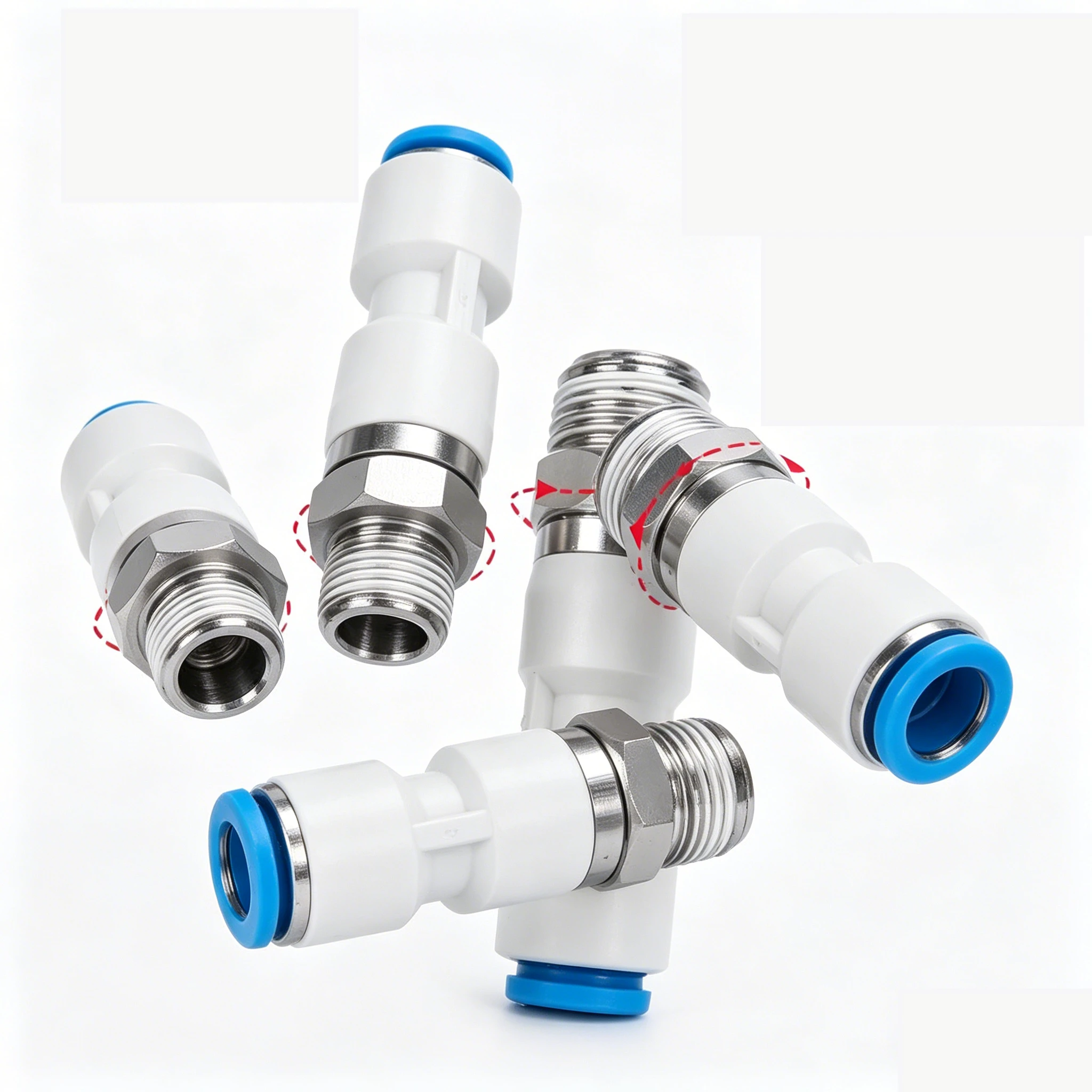 Rotary Joint NRC6-M5 High Speed Universal Fast NRC8-02 Right Angle 360 Degree Tracheal Elbow Gas Moving Joint
