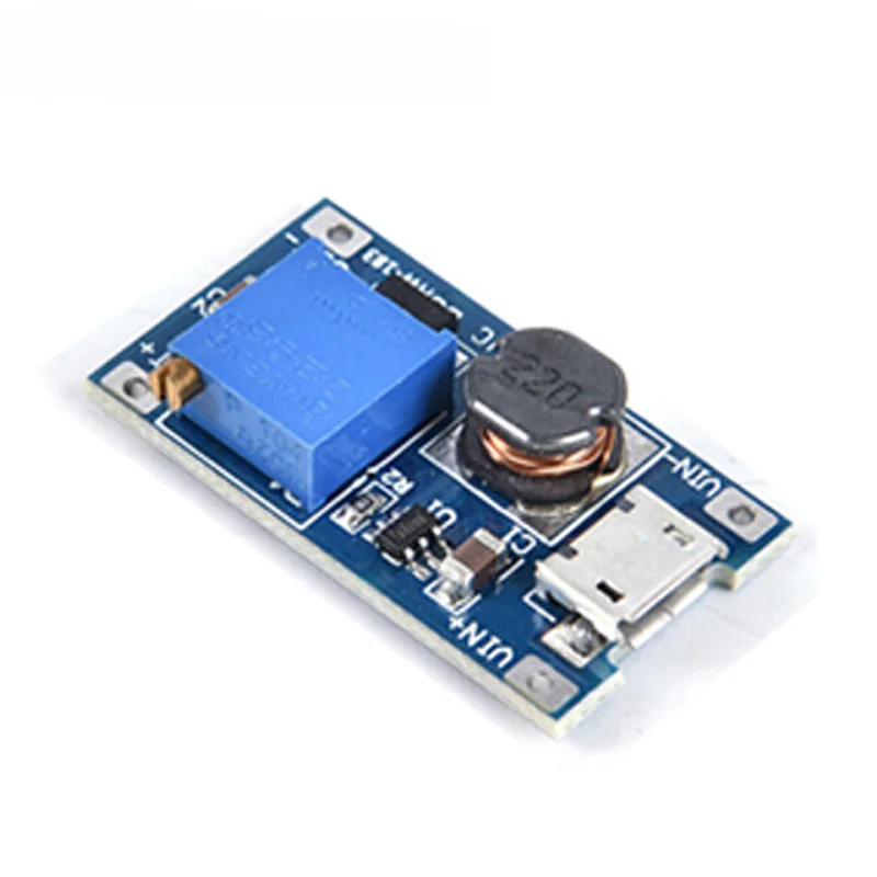 Module d'amplification réglable MT3608 DC-DC, 2a DC, Micro USB, 2V-24V à 5V, 9V, 12V, 28V