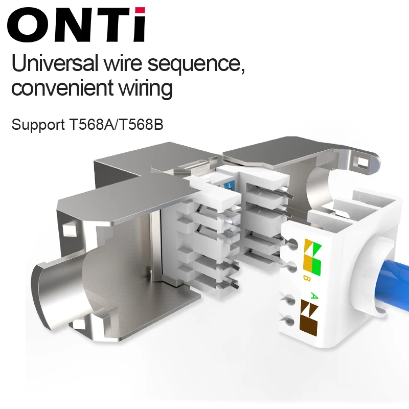 CAT5E/6/6A/7/8 UTP โมดูลเครือข่ายเครื่องมือฟรี RJ45 Shielded Keystone Unshielded Connector Cable Coupler Adapter สําหรับ AMP ร้อน