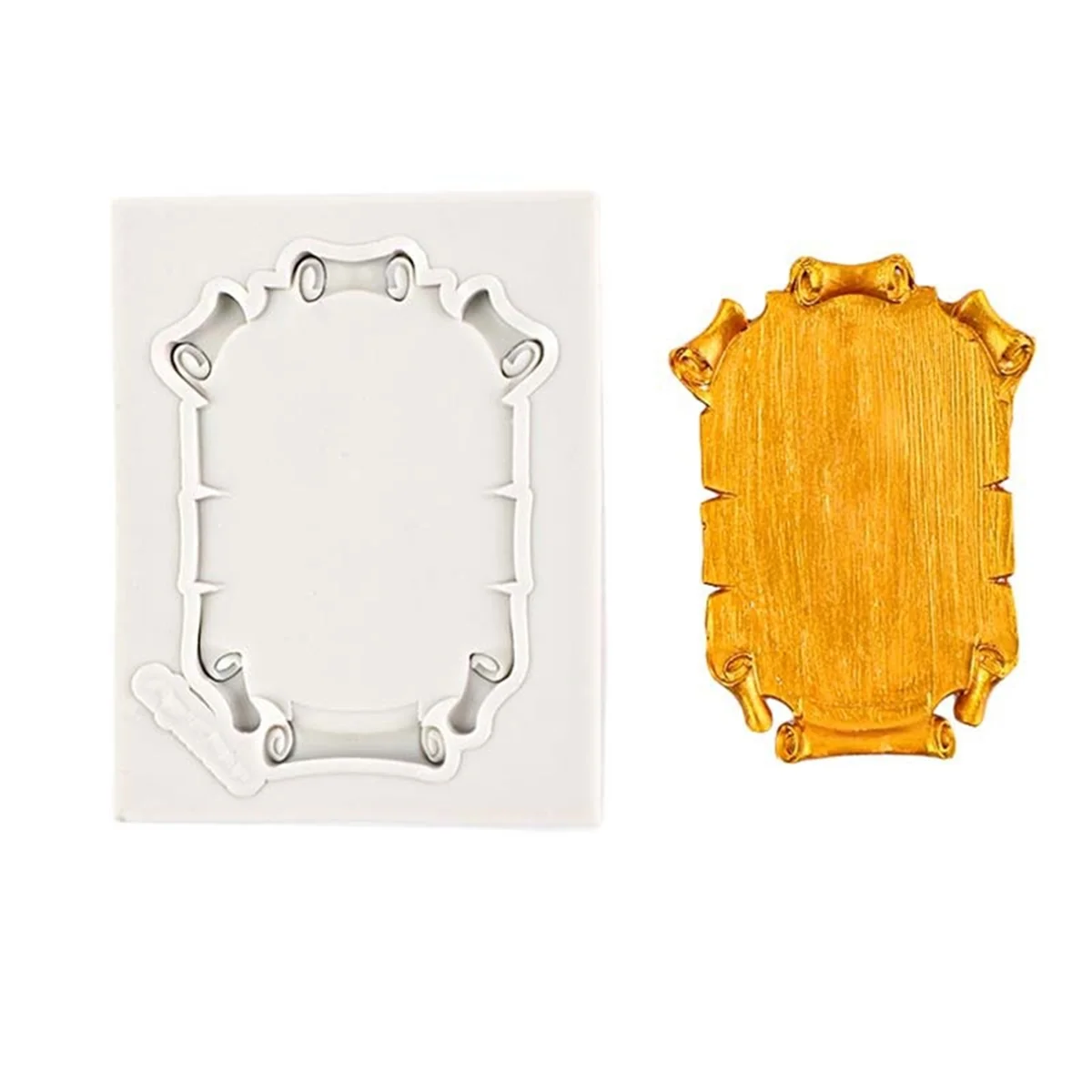 *AIMA Photo Frame Fondant Mold Mirror Silicone Mold Retro Frame Mold Cake Decoration