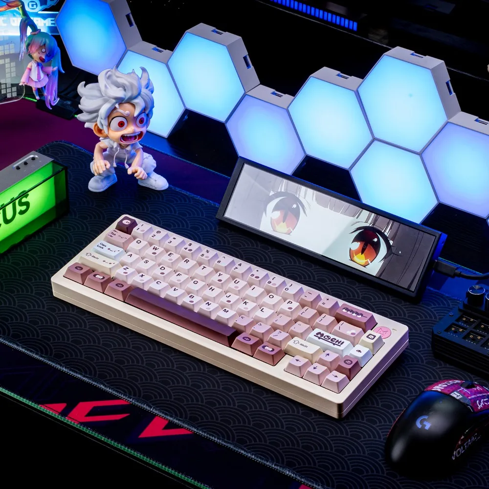 Imagem -04 - Bonito Spuds Tema Keycap Grupo Pbt Custom Premium Retro Keyboard Cap Cherry Profile Gaming Keycap para Teclado Mecânico 140 Teclas