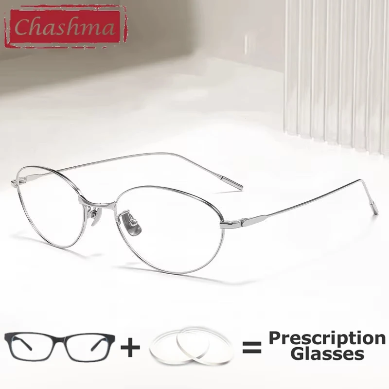 

Women Titanium Glasses Prescription Lenses Brand Myopia UV Protection Minus Fashion Recipe Reading Glasses Designer Eyeglasses