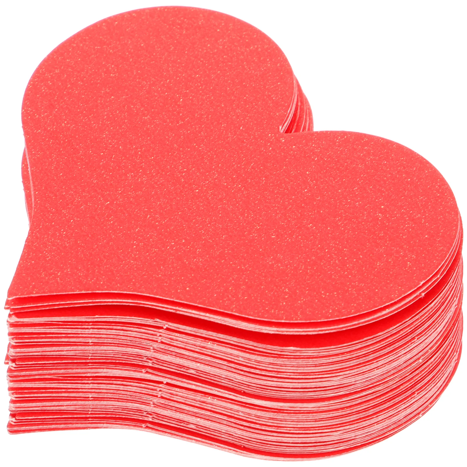 

100 Pcs Heart Shaped Cards Blank Greeting Cards for Valentine Decor 7x8cm Red Gold Floating DIY Handmade