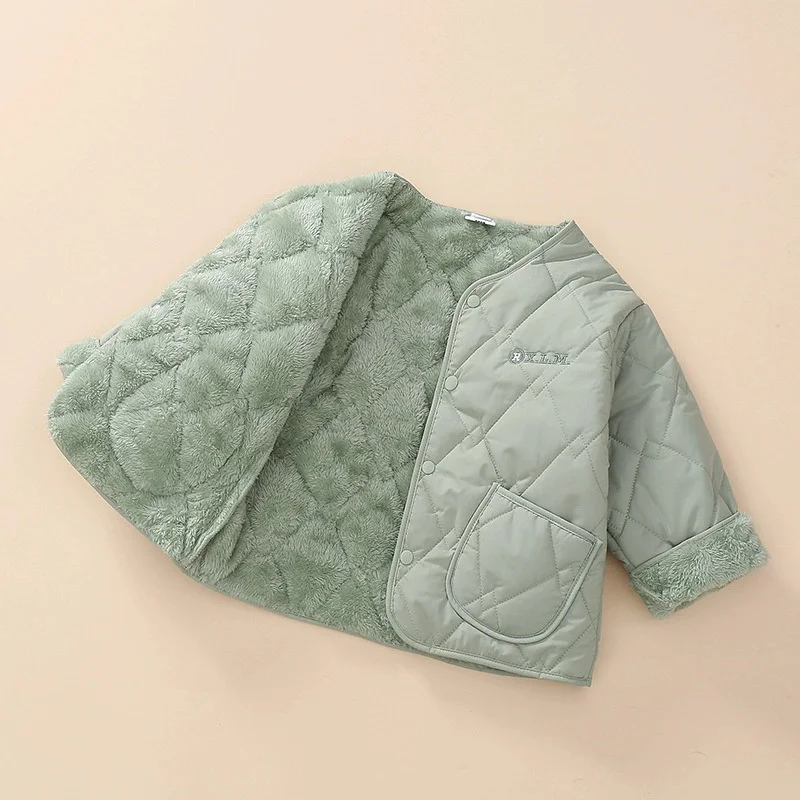 الشتاء الفتيان الفتيات معطف الصوف الأطفال رشاقته أسفل سترة الخريف الدافئة ملابس خارجية الاطفال سترات فضفاضة غير رسمية ملابس قطنية الطفل