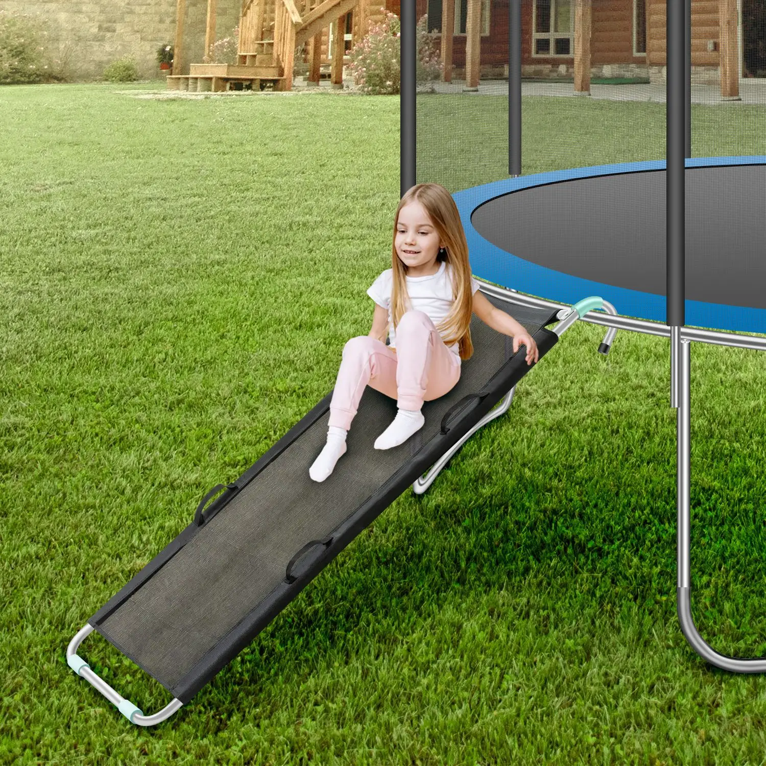 Trampoline Slide Children's Indoor Trampoline Household Small Baby Trampoline Ladder Outdoor Large Toy Slide