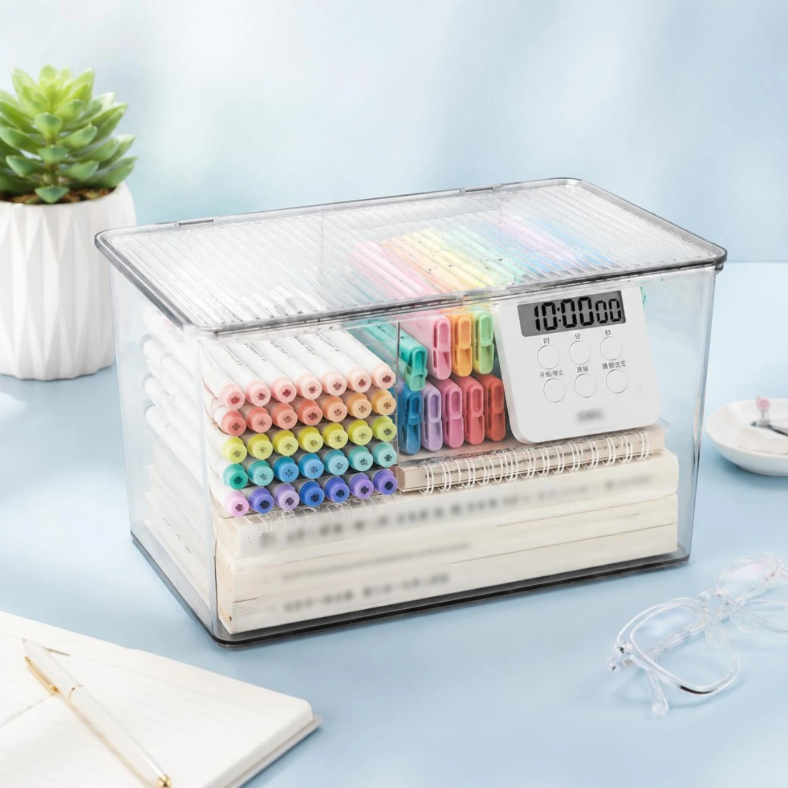 3 Pieces Acrylic Organizer Box Easy to Clean Transparent Organizer Box Acrylic Storage Container Sturdy