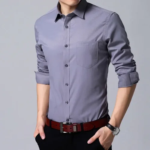 Imagen 2 del producto Yyqwsj-Camisa de manga larga para hombre, ropa informal de negocios, ajustada, clásica, de talla grande, 9XL, 8XL, 7XL, 6XL, 5XL