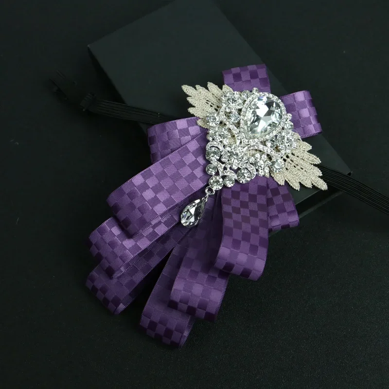 Papillon solido di lusso Papillon casual per uomo Donna Colletto uniforme Farfalla Bowknot Adulto Nero Navy Papillon Cravatte Ragazze Papillon