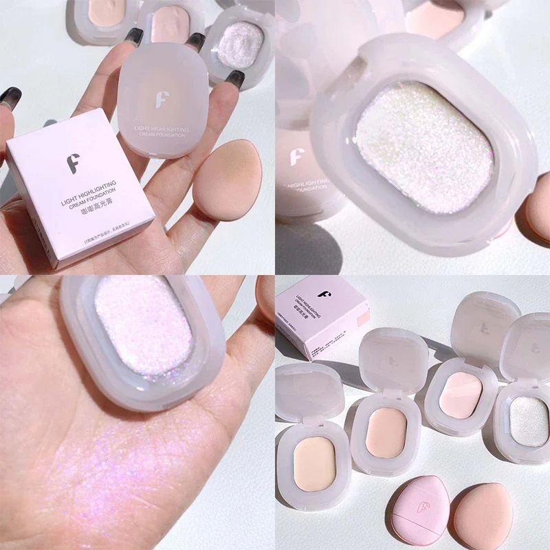 4 Colors Contouring Highlighter Cream Pearlescent Luminizer Waterproof Three-dimensional Face Makeup Illuminator High Gloss