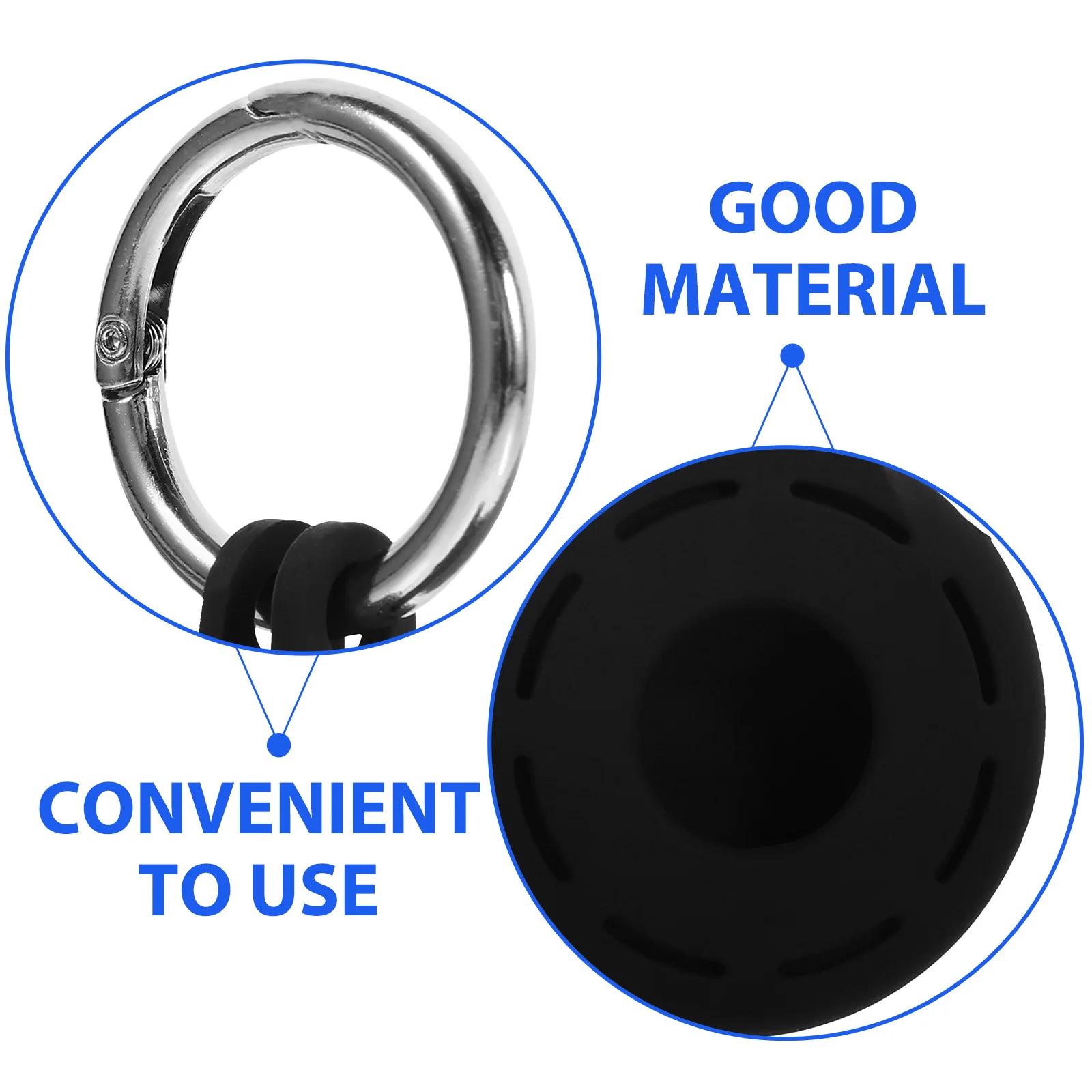 

4Pcs Keychain Protective Case Tracer Silicone Sleeve Lightweight Durable Anti Lost Cover Compatible for Airtag Pet Collar