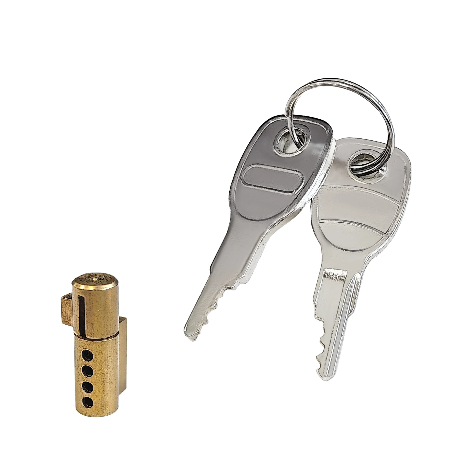 Anti-theft Trailer Coupling Hitch Lock with 2Keys Insertable Security for Caravans RVs Truck Boats Coupling Copper Lock Cylinder