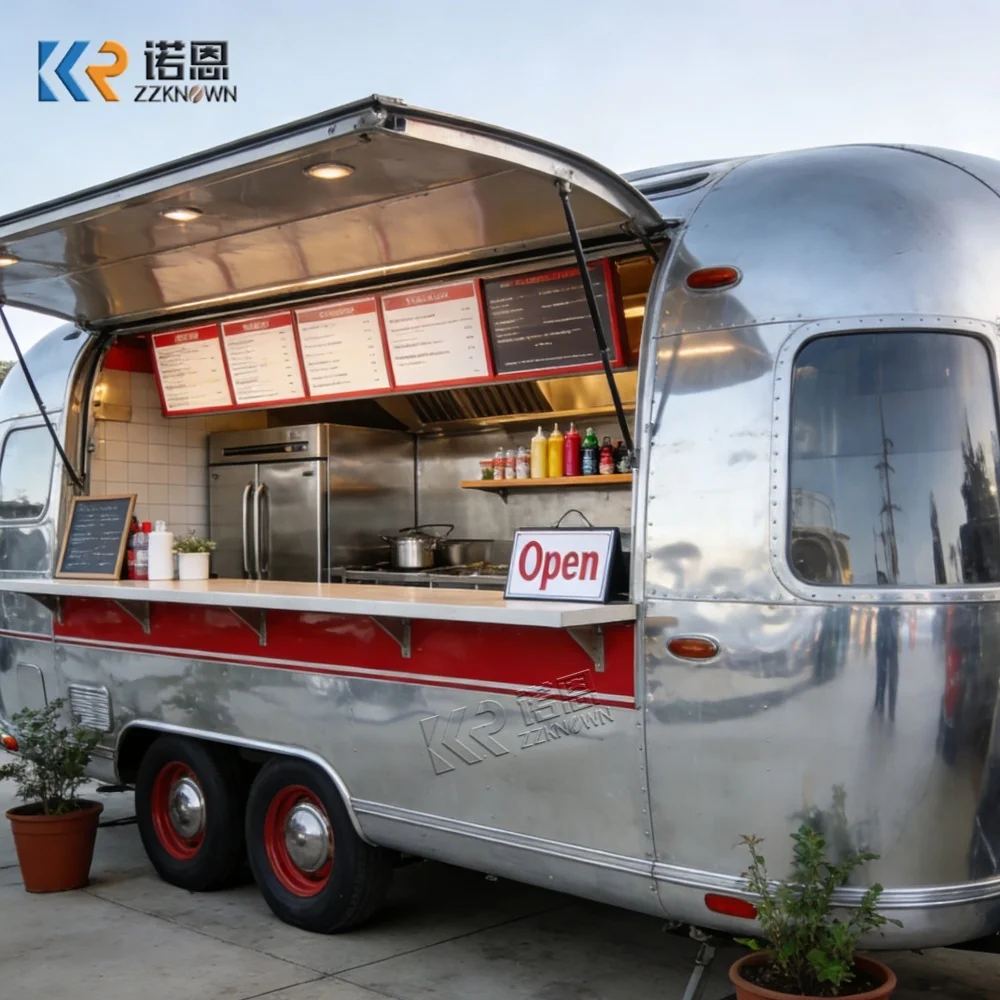 

Двухосный передвижной фудтрак для уличной торговли, прицеп-кафе для бизнеса быстрого питания, портативная кухня на колесах