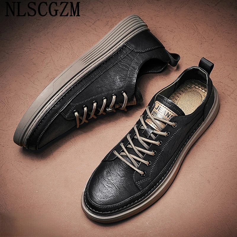 Casual Shoes for Men Italiano Luxury Brand Casuales Leather Shoes for Men Office 2024 Fashion Shoes Men Zapatos Hombre Vestir