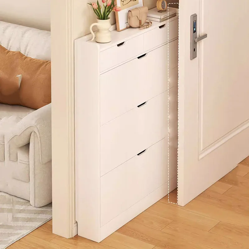 Wooden Storage Shoe Cabinet Organizer Mobile Living Room Display Designer Luxury Shoe Shelf Slippers Zapatero Home Furniture