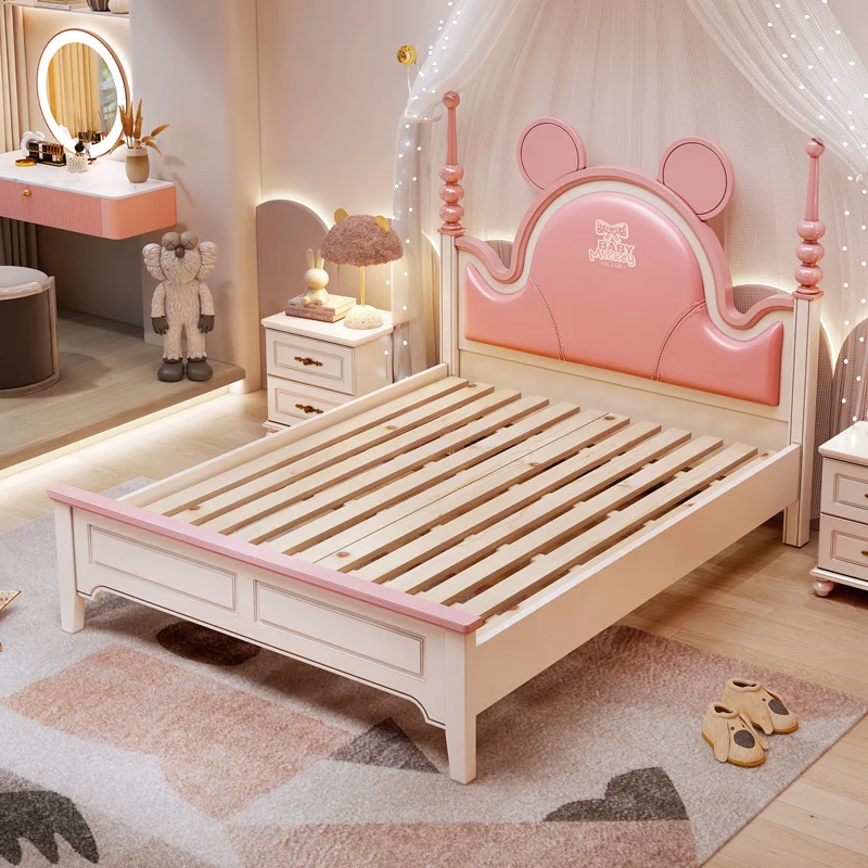 سرير أوروبي حديث فاخر للأميرة موفر للمساحة سرير مزدوج إطارات سرير أطفال فردي لغرفة نوم الفندق Beliche