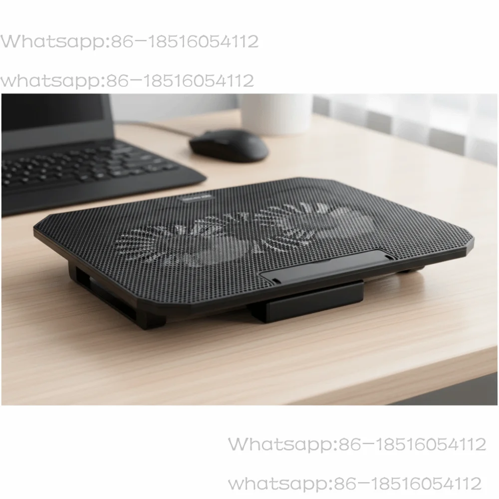 CPU Cooling Foldable Laptop Table Colored Lights Portable Notebook Riser 8-speed Adjustment Fan USB Ports Laptop Stand Holder
