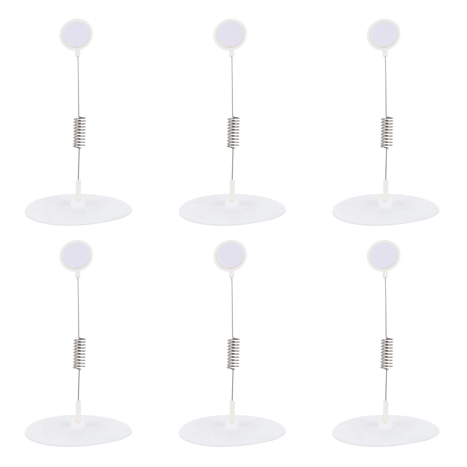 

6 Pcs Clip Plastic Price Practical Advertising Clip Tag Display Holder Round Base Sign ganizer Desk Accessories