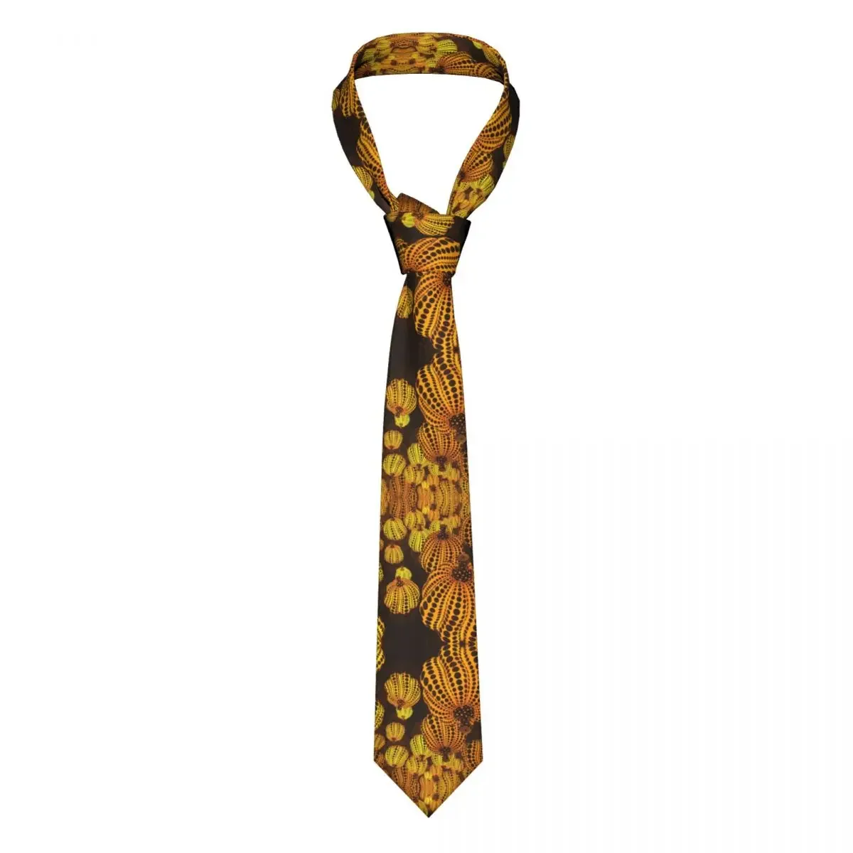 Fashion Abstract Art Yayoi Kusama Pumpkin Neck Ties for Wedding Personalized Men Aesthetic Neckties