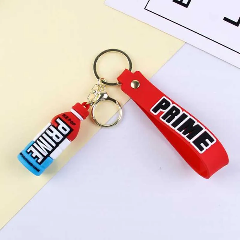 Creative Colorful Drink Bottle Doll Keychain Cute Prime Drink Keychain for Car Key Bag Women Men Party Favors Keyring Gifts