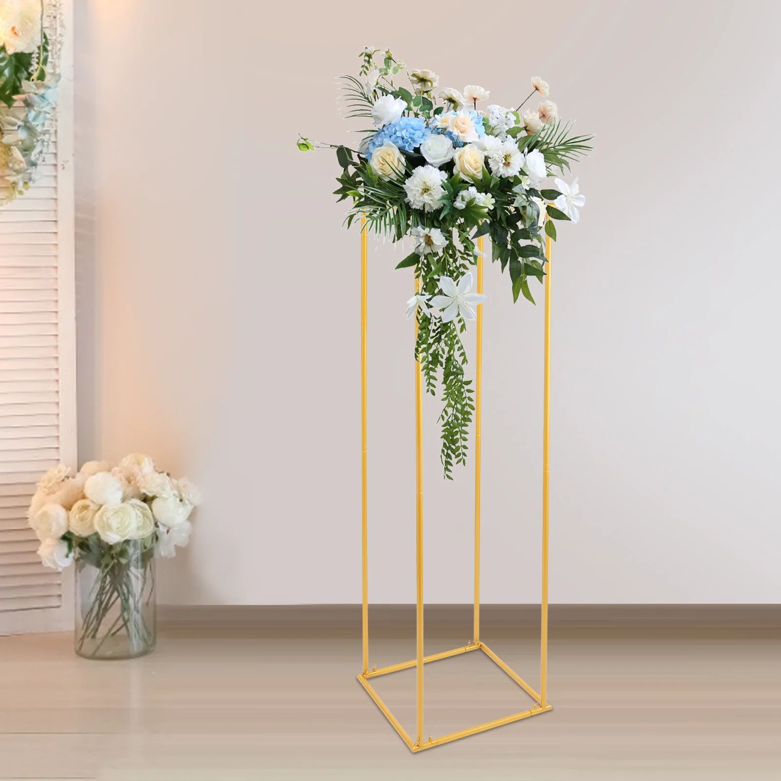 

1.8M Metal Flower Stand Plinth Pedestal Wedding Centerpieces Floral Display Gold