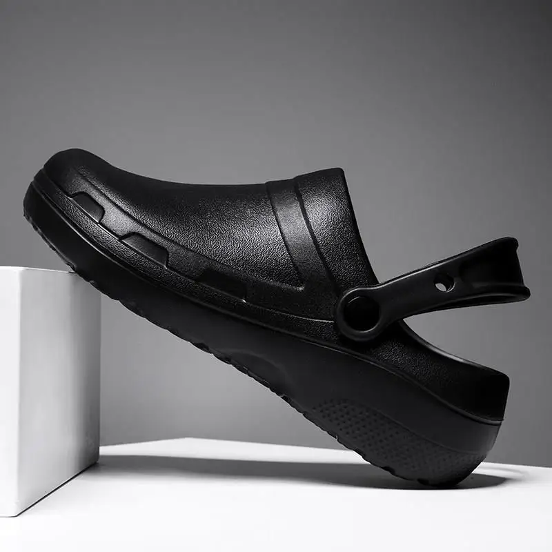 Men's Outdoor Wearable Slippers Summer 2026 New Casual Work Shoes Driver Chef Sandals Anti-slip Rubber Sole Thick Bottom