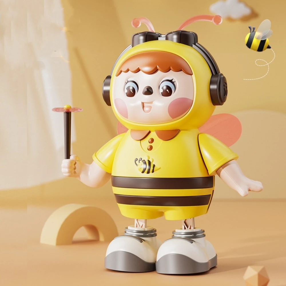 Birthday Party Decoration Gutta Percha Electric Bee Toy Music Sound Recording Singing Dancing Bee Toy Lovely Funny Kids