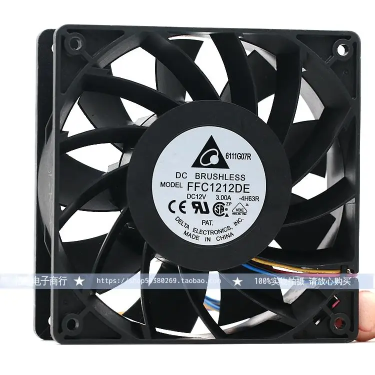 

Detla Delta 3A 12cm 12V Ffc1212de Ultra-Large Wind Violence Fan Morboard PWM Intelligent Speed Control