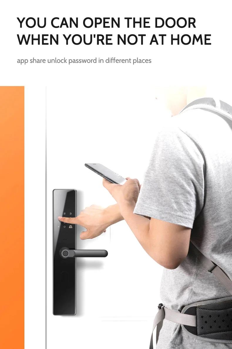 6068 Smart Lock per porta in legno d'acciaio con chiave in alluminio Digital Cerraduras Inteligentes APP Ttclock per uso domestico Promozione di grandi vendite