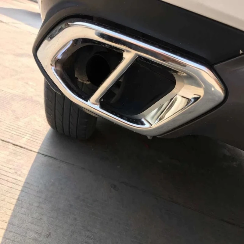 For LEXUS RX 200T 350 450H 450HL 2016-2022 ABS Chrome Rear Exhaust Muffler Tail End Pipe Cover Trim Auto Accessories
