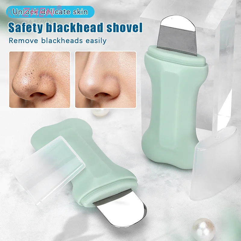 Outil d'élimination des points noirs du visage, grattoir léger et fin pour le nettoyage en profondeur, spatule du visage, nettoyeur de points blancs du nez, soins de la peau, beauté