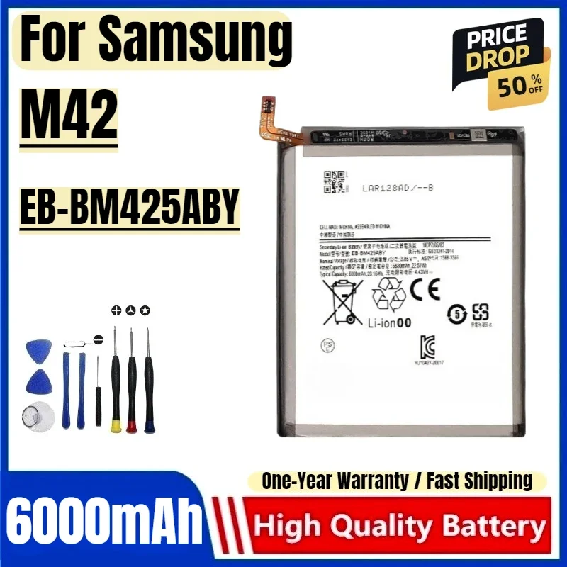 EB-BM425ABY for Samsung M42 Mobile Phone Battery High Quality High Capacity Battery Replacement Bateria with Tools