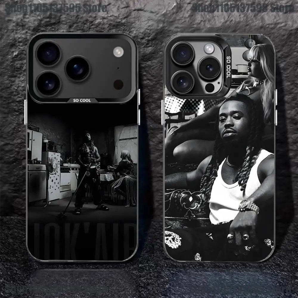 

J-JOK air Rapper Phone Case For iPhone 17,16,15,14,13,12,11,Pro,XS,Max,Plus,Mini,SE4,E Black Matte Shockproof Cover