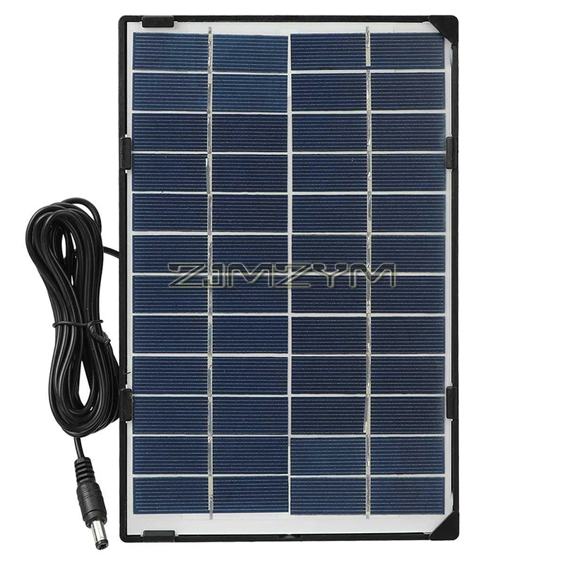 6W 12V Solar Panel for Security Camera Outdoor, Solar Panel Charger Compatible with Rechargeable Camera, Lighting