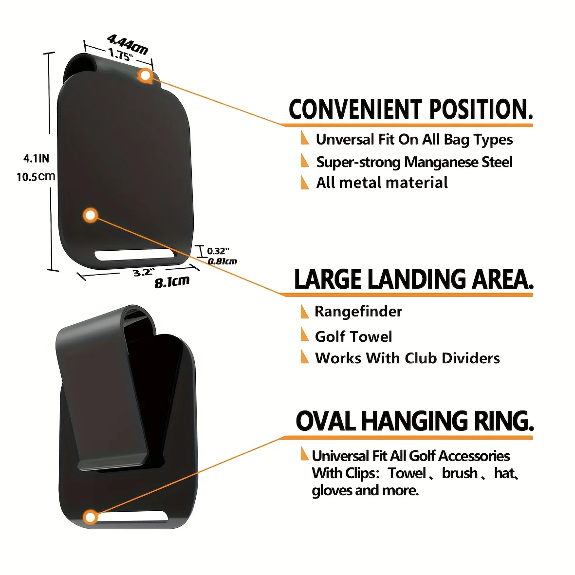 وسادة هبوط حقيبة الجولف المغناطيسية (9*8 سم) لمنشفة الجولف المغناطيسية، محدد المدى للجولف، قارورة الجولف، مكبر صوت الجولف - الوصول السريع إلى G المغناطيسي #6