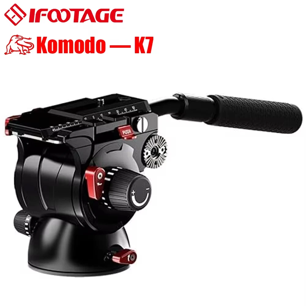 IFOOTAGE Gazelle TC9 Carbon camerastatief, 65 "professioneel videostatief, Komodo K7 vloeistofstatiefkop, zwaargewicht vloeistofvideo