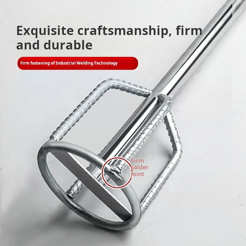 Electric Drill Electric Mixer Electric Hammer Shuangshan Gypsum Putty Powder Threaded Steel Special Tower Ash Mixing Rod Artifac