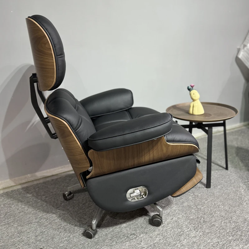 أحدث تصميم كرسي مكتب منزلي كهربائي حديث كرسي رفع دوار من الجلد الطبيعي