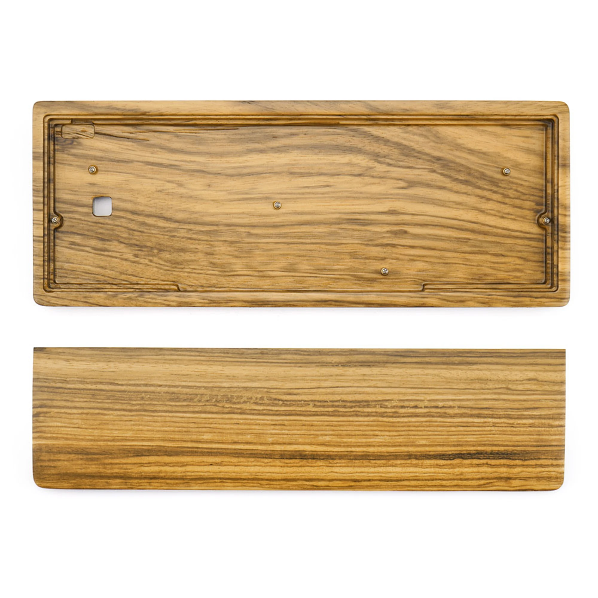 Soild Wood GH60 60% Size Mechanical Keyboard Case Walnut Rosewood Zebrawood Wooden Tray