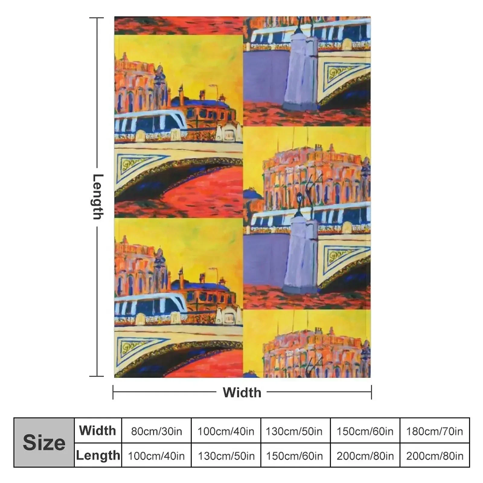 Heuston (Dublin, Ireland) Throw Blanket couch cozy soft plush fuzzy picnic outdoor blanket