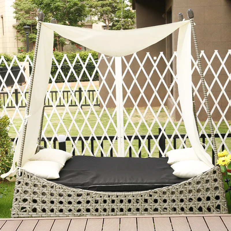 كرسي فناء ربيع حار بركة الظل كرسي شرفة رومانسية سقيفة الصيف شاطئ البحر السرير #2