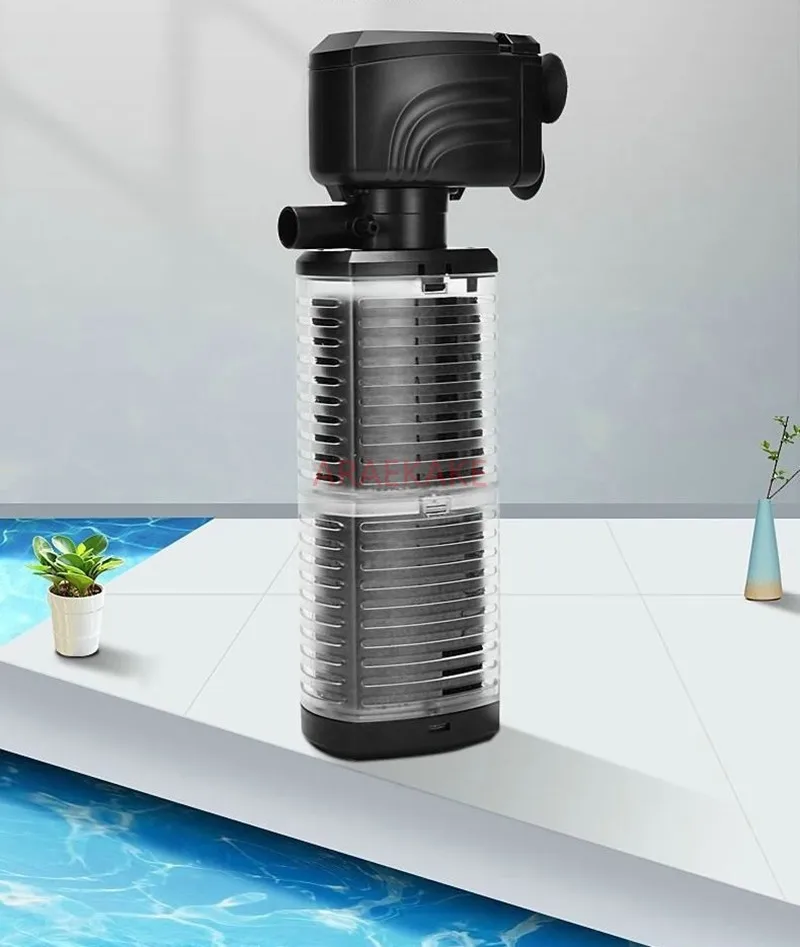 Fish tank filter three in one built-in reverse air lift filter pump suction toilet fish water purification fish tank circulating